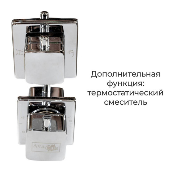 Душевая кабина Avacan 90x90 см A2090, хром/прозрачное (безсиликоновая сборка) - фото 17