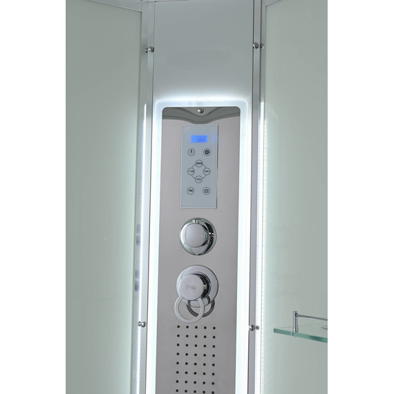 Гидробокс Avacan 110x80 см EM5811LLEDT, хром/прозрачное (безсиликоновая сборка) - фото 10