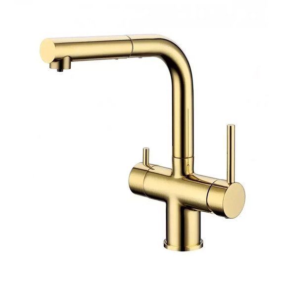 Смеситель для кухни Grocenberg GB4097GO, золото - фото 