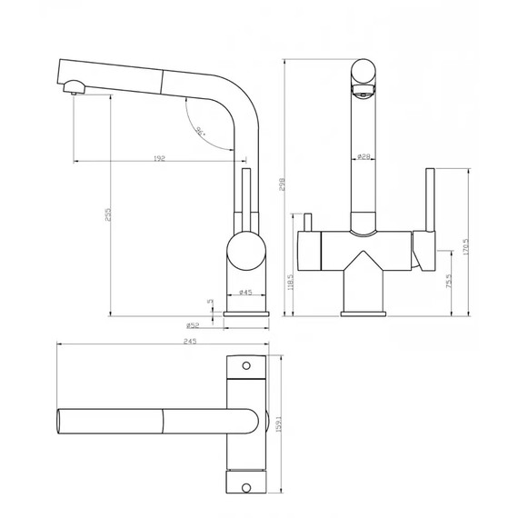 Смеситель для кухни Grocenberg GB4097GO, золото - фото 4