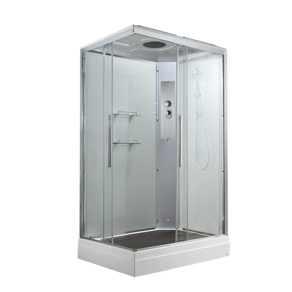 Душевая кабина Avacan 110x90 см K2011, хром/прозрачное (безсиликоновая сборка) - фото 12