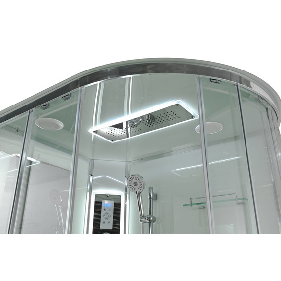 Гидробокс Avacan 120x80 см A2812LLED, хром/прозрачное (безсиликоновая сборка) - фото 14