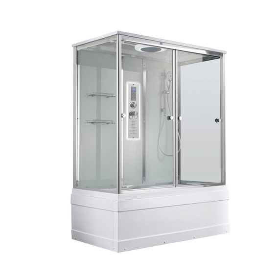 Гидробокс Avacan 170x90 см V5017LED, хром/прозрачное (безсиликоновая сборка) - фото 