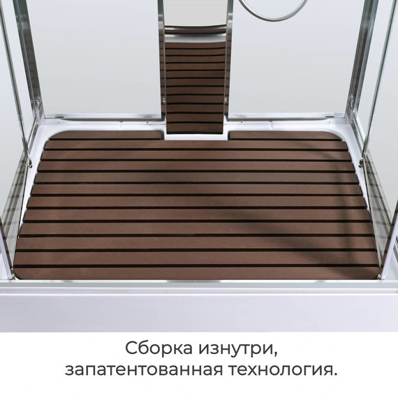 Душевая кабина Avacan 120x90 см Z1912MT, хром/прозрачное (безсиликоновая сборка) - фото 4