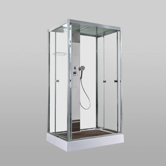 Душевая кабина Avacan 120x90 см Z1912MT, хром/прозрачное (безсиликоновая сборка) - фото 