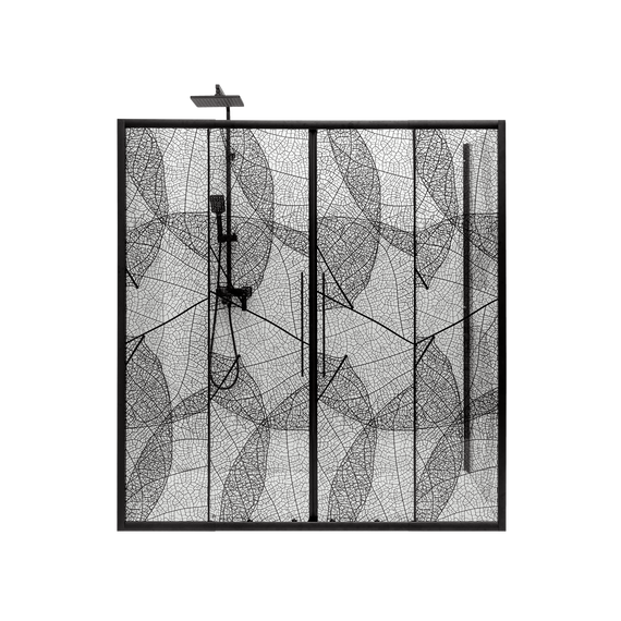 Душевая дверь Avacan (170-190) см FB2-170, чёрный/узор - фото 8