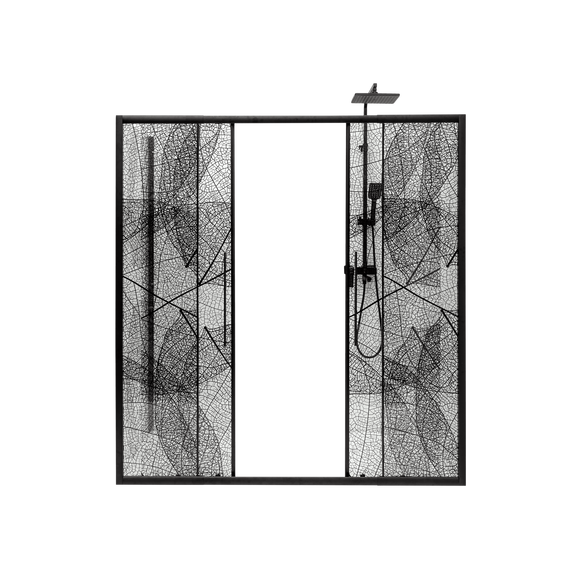 Душевая дверь Avacan (170-190) см FB2-170, чёрный/узор - фото 2