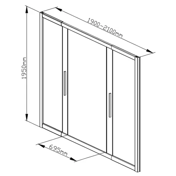 Душевая дверь Avacan (190-210) см FB2-190, чёрный/узор - фото 13
