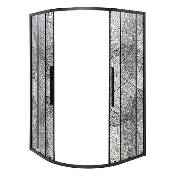 Душевое ограждение Avacan 90х90 см HB90, чёрный/узор - фото 3