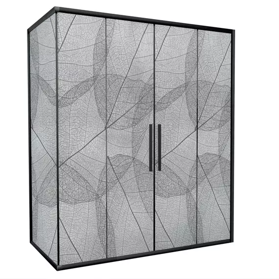 Душевое ограждение Avacan (170-190)х80 см FB2-170-SB80MT, чёрный/матовое - фото 