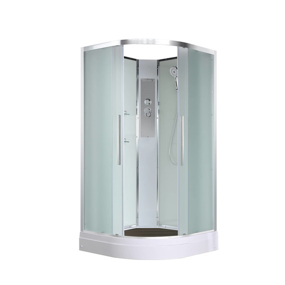 Душевая кабина Avacan 110x110 см EM2011Nnew, белый/матовое (безсиликоновая сборка) - фото 