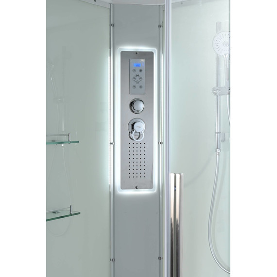 Гидробокс Avacan 80x80 см K2080LED, хром/прозрачное (безсиликоновая сборка) - фото 15