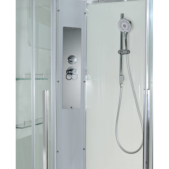 Душевая кабина Avacan 100x80 см K2810N, хром/прозрачное (безсиликоновая сборка) - фото 11