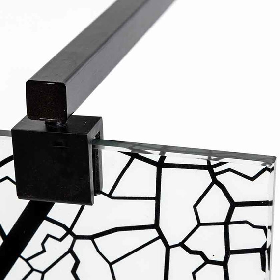 Душевая перегородка Avacan 110 см MB110 стекло (8 мм) с кронштейном в комплекте, чёрный/узор - фото 14