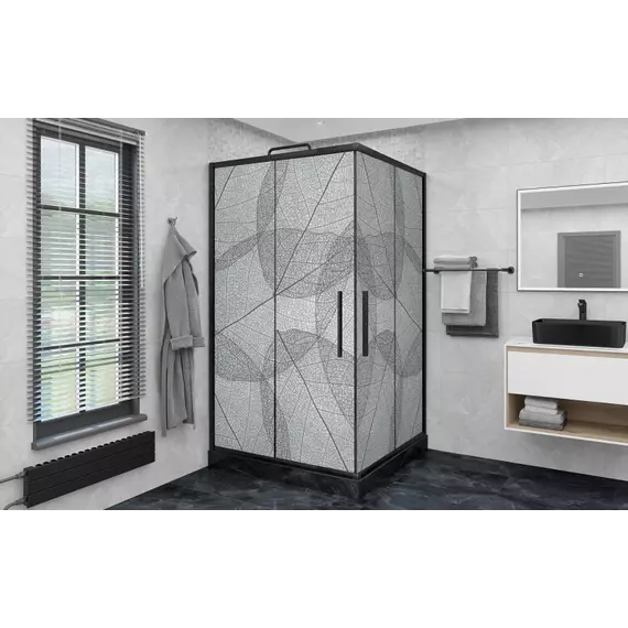 Душевое ограждение Avacan (100-110)х(100-110) см KB100MT, чёрный/матовое - фото 3