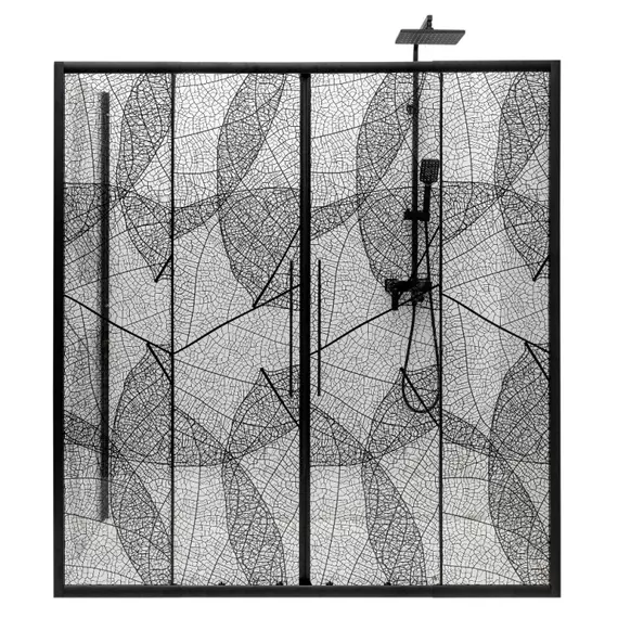 Душевая дверь Avacan (190-210) см FB2-190, чёрный/узор - фото 3