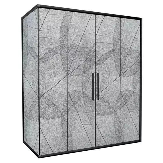 Душевое ограждение Avacan (190-210)х100 см FB2-190-SB100MT, чёрный/матовое - фото 