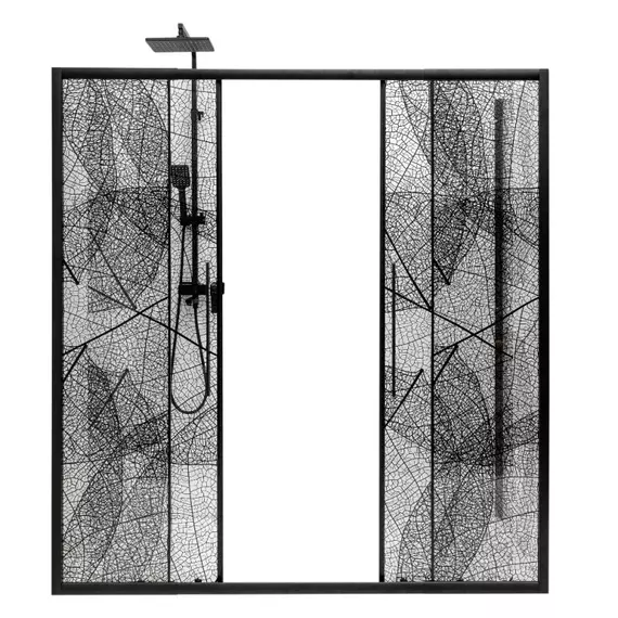 Душевая дверь Avacan (190-210) см FB2-190, чёрный/узор - фото 4