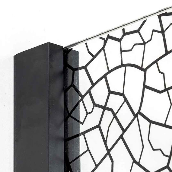 Душевая перегородка Avacan 120 см MB120 стекло (8 мм) с кронштейном в комплекте, чёрный/узор - фото 10