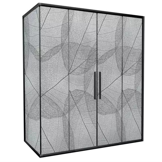 Душевое ограждение Avacan (190-210)х80 см FB2-190-SB80MT, чёрный/матовое - фото 