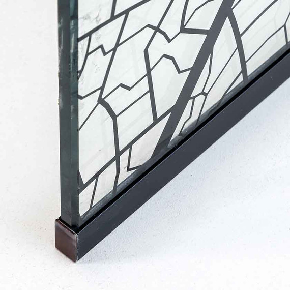 Душевая перегородка Avacan 120 см MB120 стекло (8 мм) с кронштейном в комплекте, чёрный/узор - фото 12