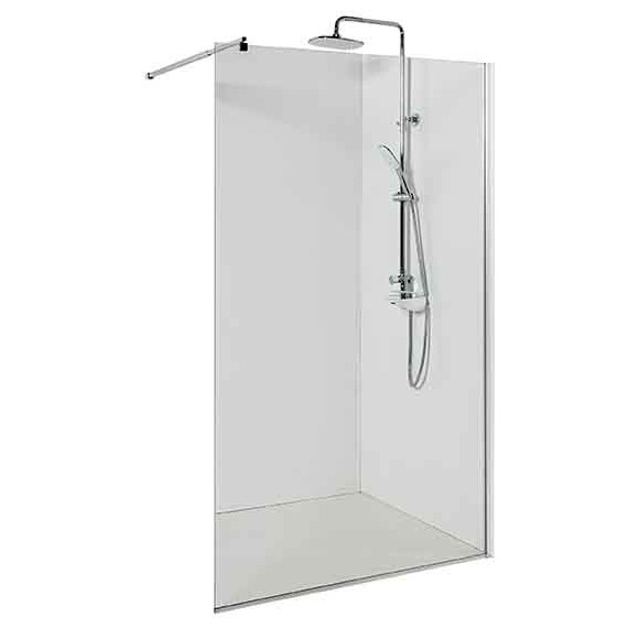 Душевая перегородка Avacan 110 см MC110 стекло (8 мм) с кронштейном в комплекте, хром/прозрачное - фото 2