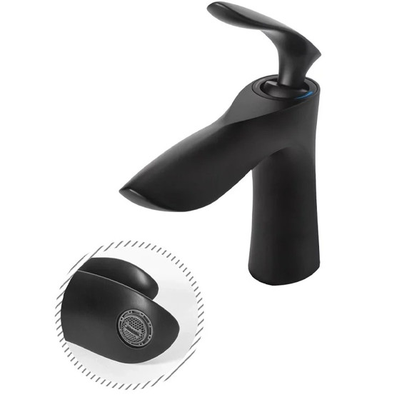 Смеситель для раковины Grocenberg GB2001BL, чёрный матовый - фото 3