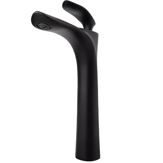 Смеситель для умывальника высокий Grocenberg GB3001BL, чёрный матовый - фото 2