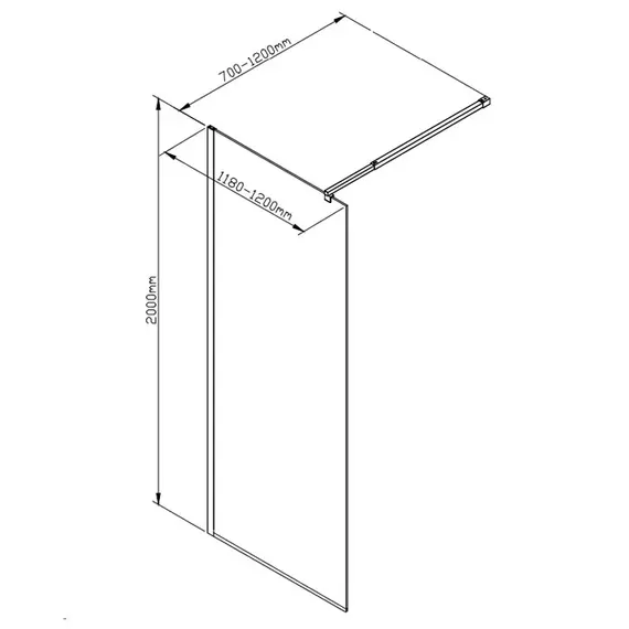 Душевая перегородка Avacan 120 см LB120 стекло (8 мм) с кронштейном в комплекте, чёрный/узор - фото 5