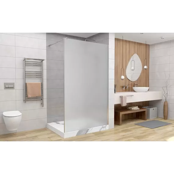 Душевая перегородка Avacan 100 см MC100MT стекло (8 мм) с кронштейном в комплекте, хром/матовое - фото 2