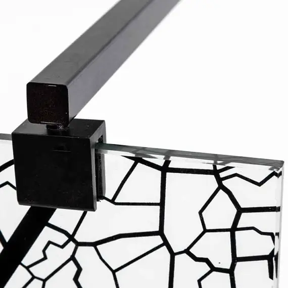 Душевая перегородка Avacan 110 см MB100MT стекло (8 мм) с кронштейном в комплекте, чёрный/матовое - фото 7