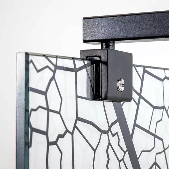 Душевая перегородка Avacan 120 см MB120MT стекло (8 мм) с кронштейном в комплекте, чёрный/матовое - фото 7