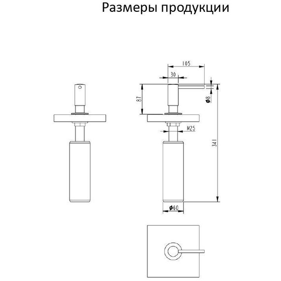 Дозатор для жидкого мыла Grocenberg AC0031BG, цвет графит - фото 4