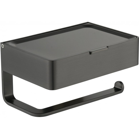 Держатель для туалетной бумаги Grocenberg AC0050BG, цвет графит - фото 