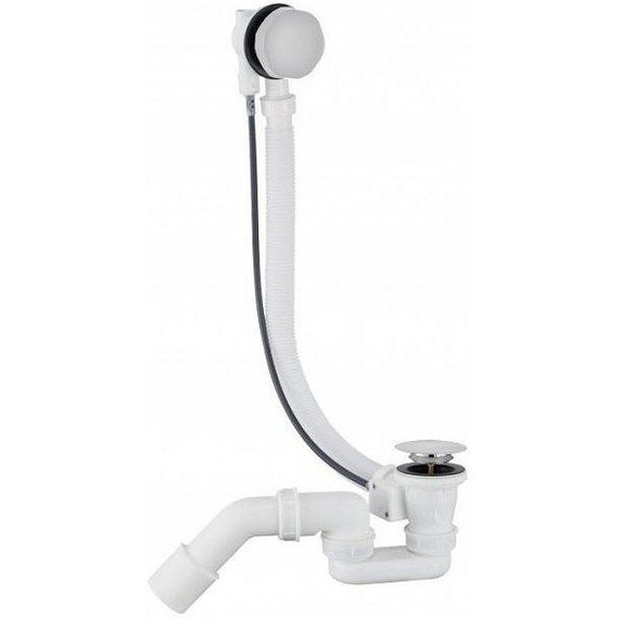 Слив-перелив полуавтоматический для ванны Grocenberg GB240W, белый - фото 