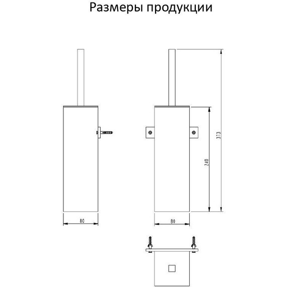 Ёршик для унитаза Grocenberg AC0025CR - фото 3
