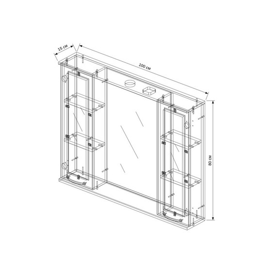 Зеркало-шкаф EvaGold Viktoria 100 см EG010011 - фото 3