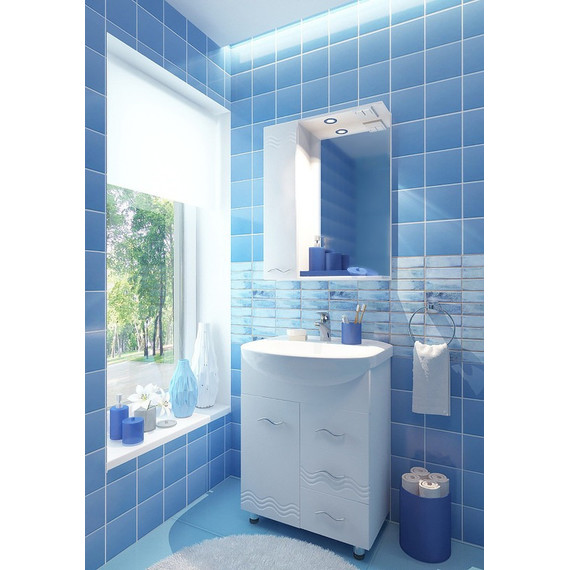 Зеркало-шкаф EvaGold Волна 60 см L EG010120 - фото 2