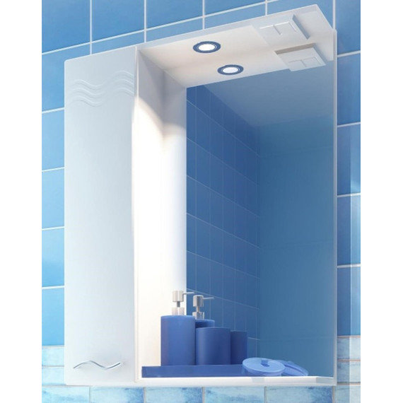 Зеркало-шкаф EvaGold Волна 60 см L EG010120 - фото 