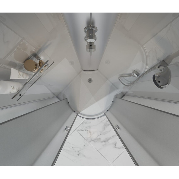 Душевая кабина EvaGold 90х90 см EG210004, хром/матовое - фото 4