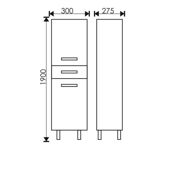 Пенал напольный EvaGold ТМ 30 см EG010302 - фото 5