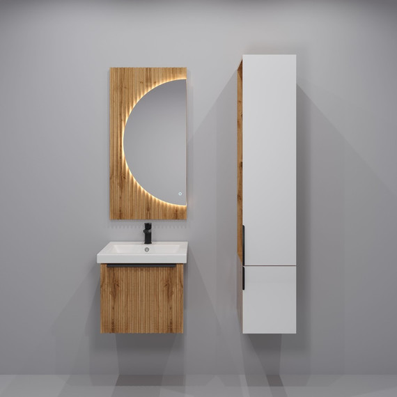 Пенал подвесной EvaGold Tai 40 см EG010398, дуб вотан - фото 2