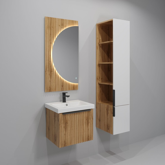 Пенал подвесной EvaGold Tai 40 см EG010398, дуб вотан - фото 3