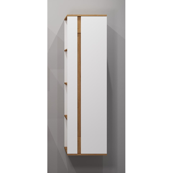 Пенал подвесной EvaGold Forest 45 см EG010935, белый/дуб вотан - фото 6