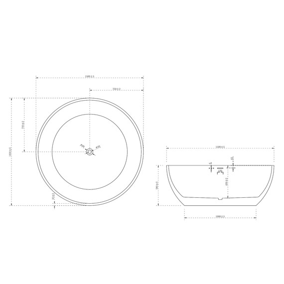 Ванна отдельностоящая Abber AB9279 150x150 см - фото 9