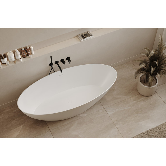 Ванна отдельностоящая Abber Stein 180x85 см AS9625-1.8, белый матовый, Размер - мм: 1800х850 - фото 10