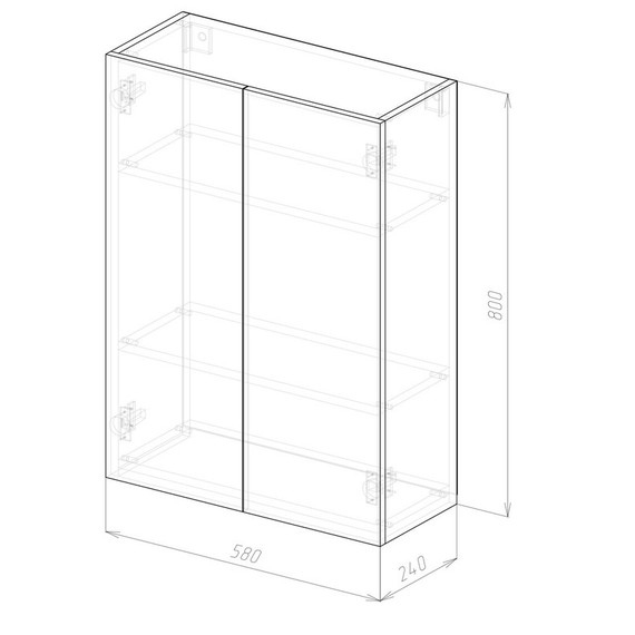 Шкаф EvaGold 58 см EG010149 - фото 3