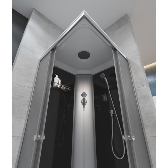 Душевая кабина EvaGold 100х100 см EG210006, хром/рифленое - фото 4