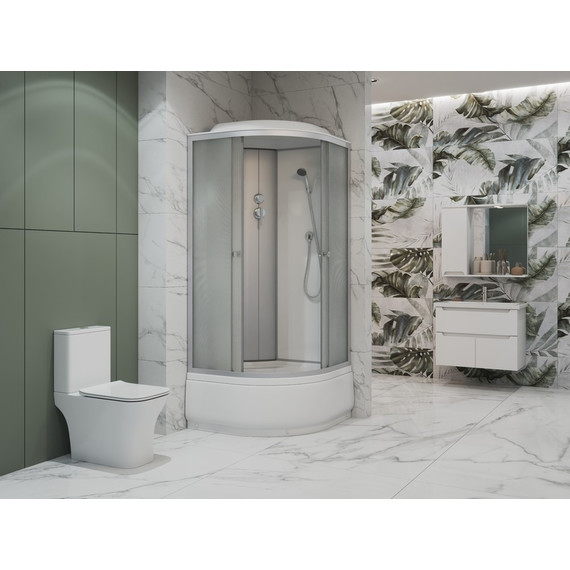 Душевая кабина EvaGold 90х90 см EG210007, хром/матовое - фото 