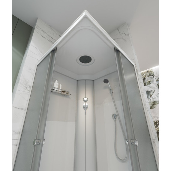 Душевая кабина EvaGold 100х100 см EG210010, хром/рифленое - фото 4